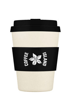 Ecoffee Black-White Reusable Cup 12oz